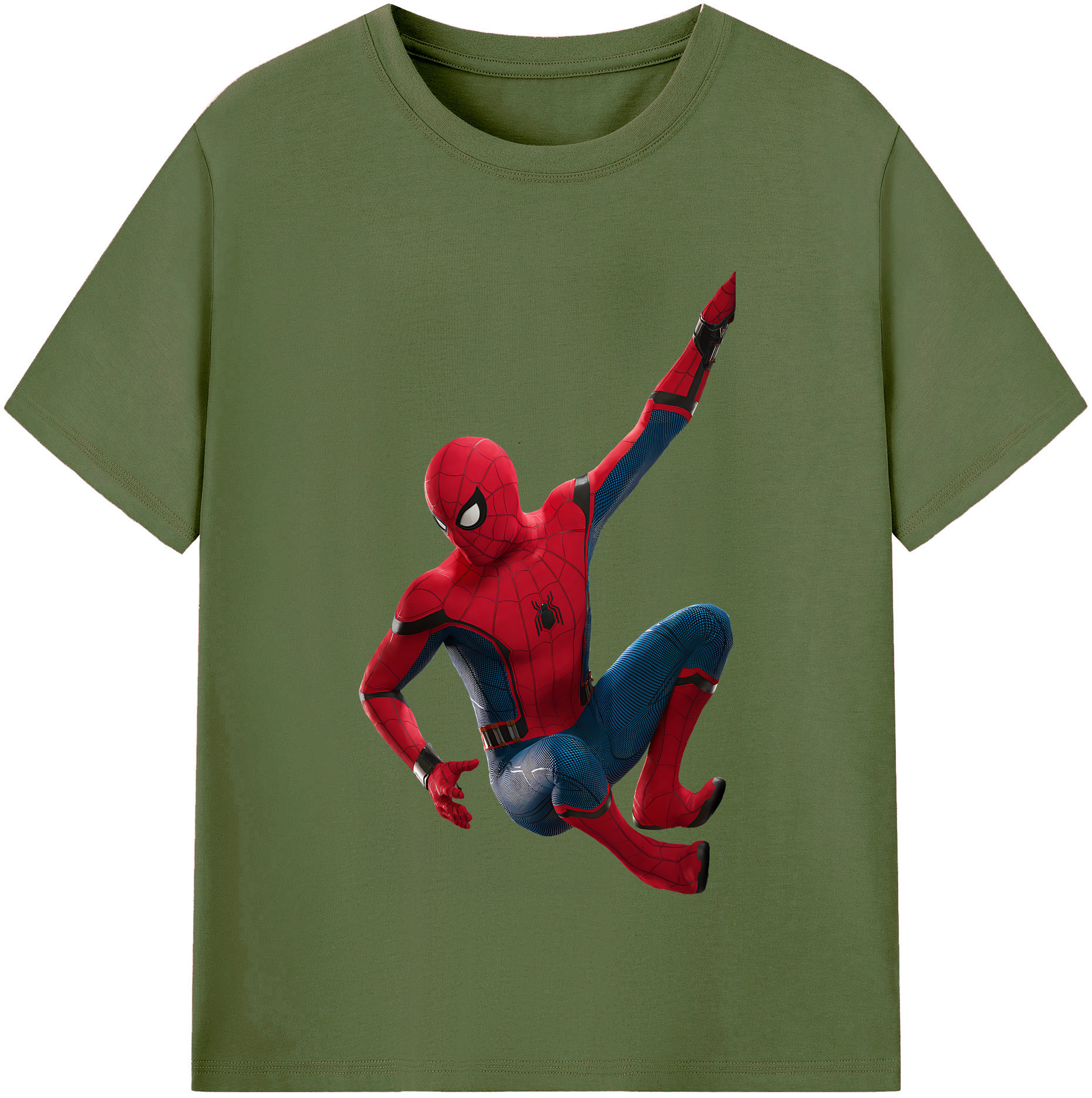（画像用） Spider Man スパイダーマン 綿100％半袖Tシャツ（フロントプリント）